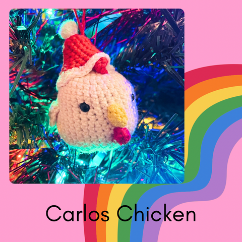 Carlos Chicken Christmas Bauble Friend