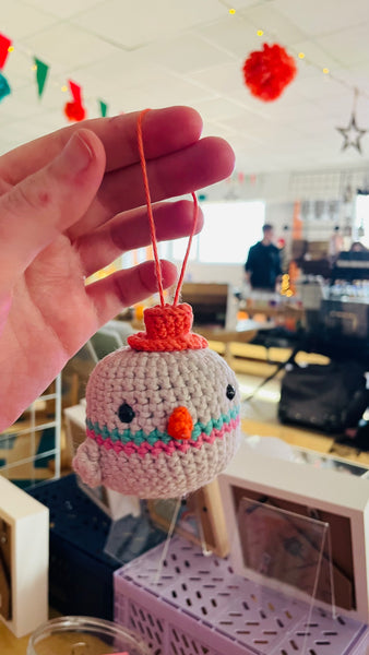 Christmas bauble crochet bird friends