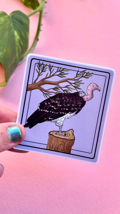 Rüppel’s Vulture Illustrated Waterproof Sticker- Nature Stationery