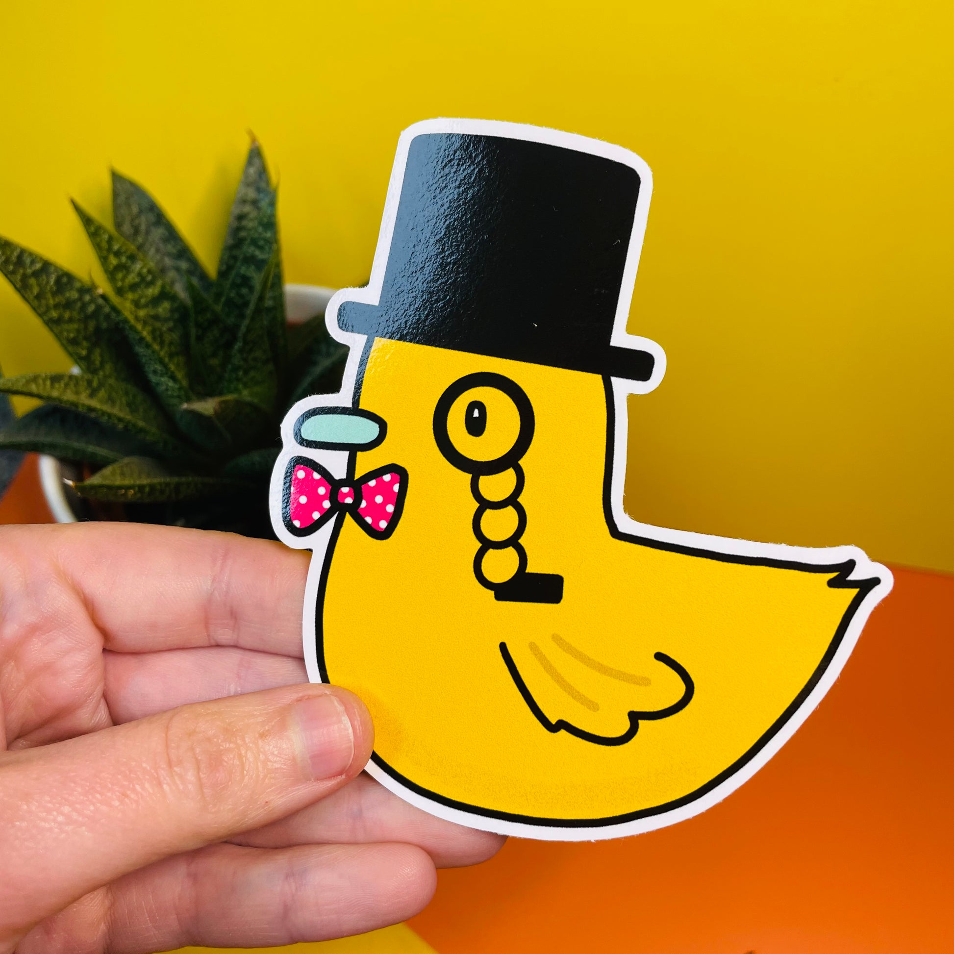 Fancy duck vinyl sticker