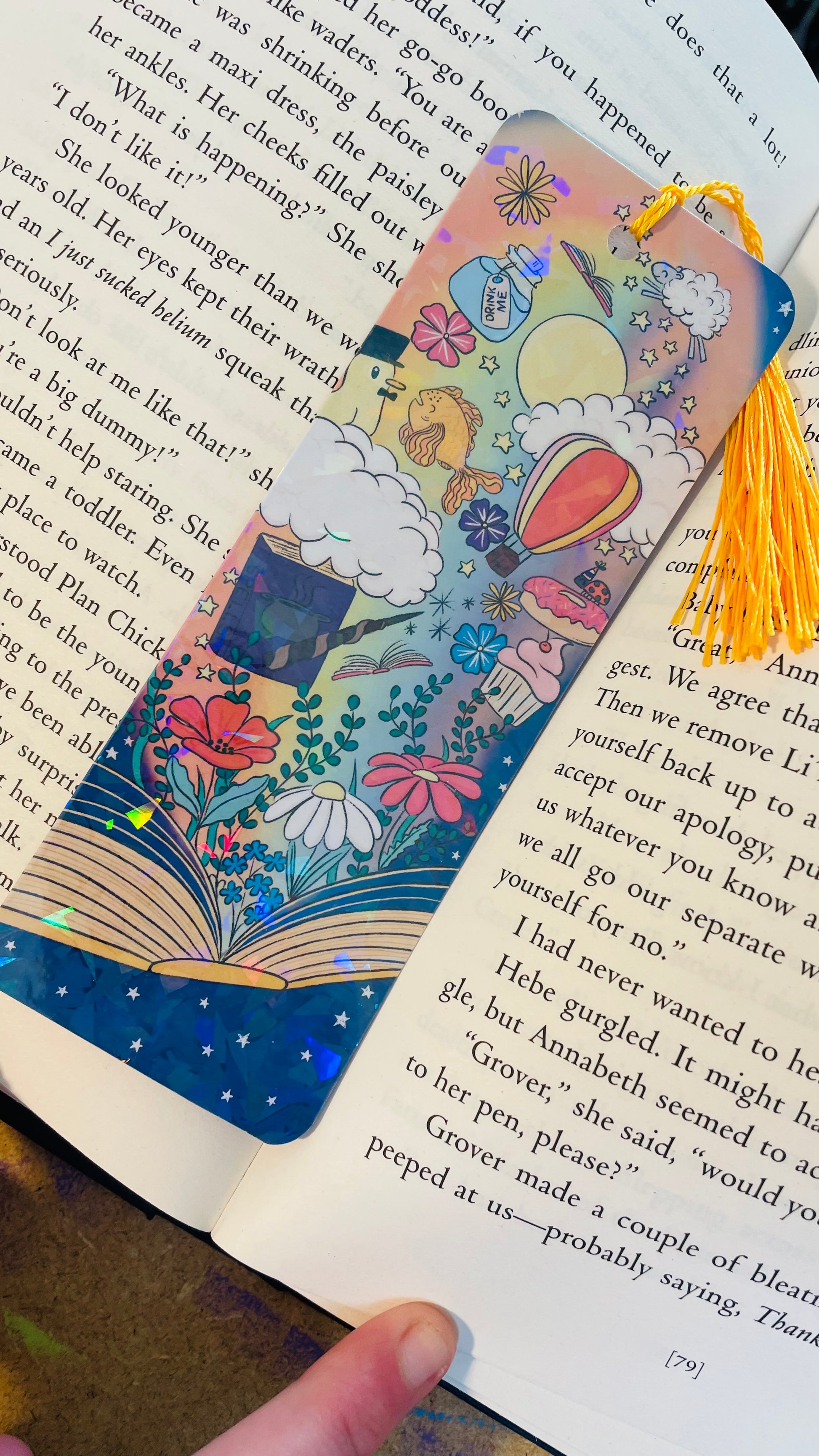 Rainbow illustrated bookmark 