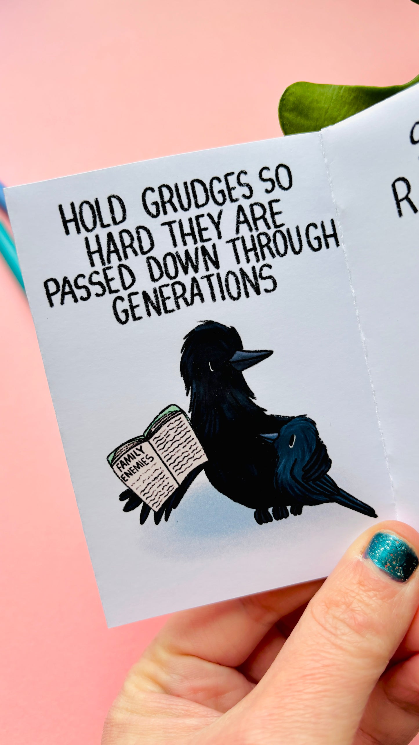 Indie illustrated zine about crows and bird humour