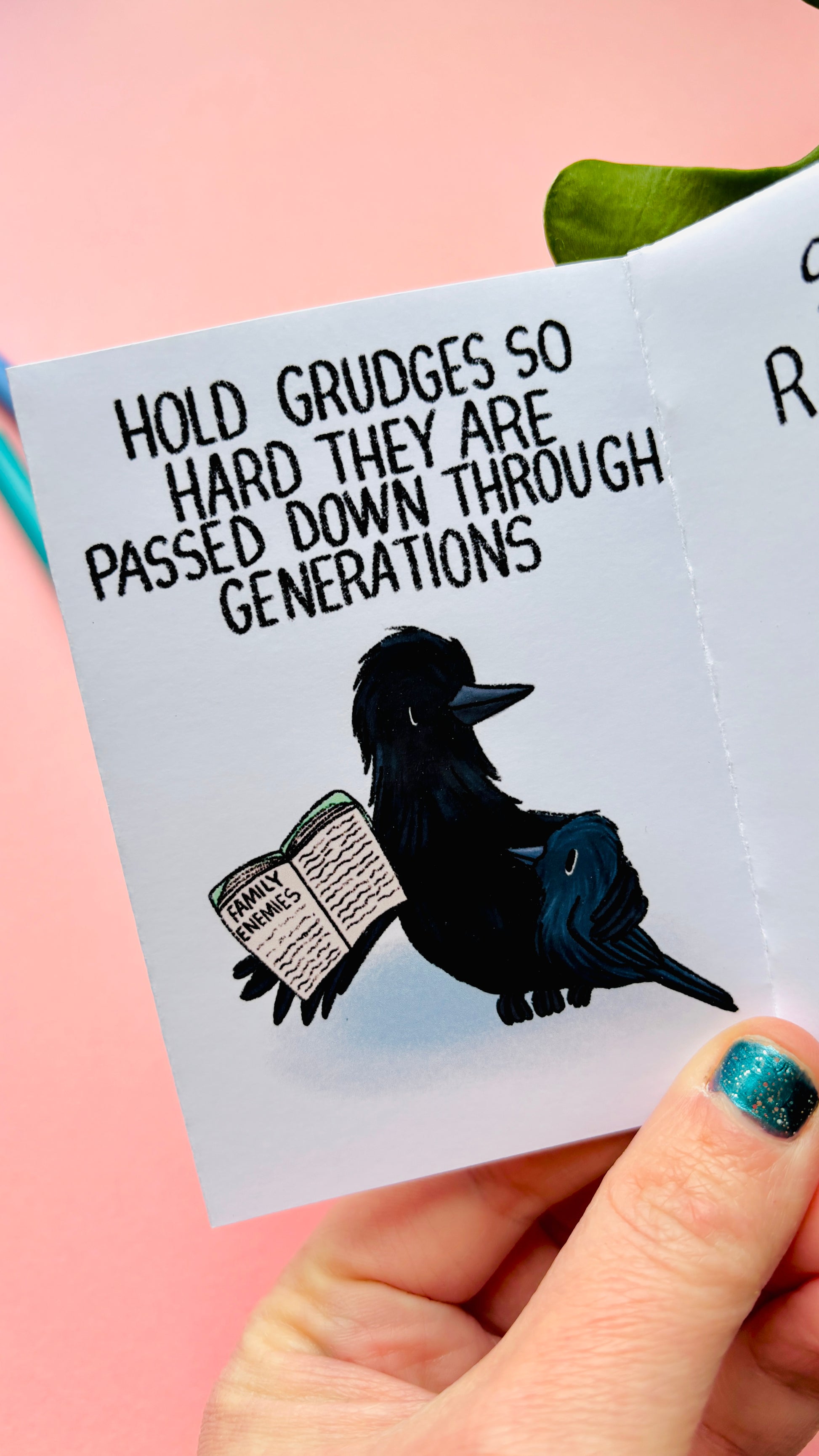 Indie illustrated zine about crows and bird humour