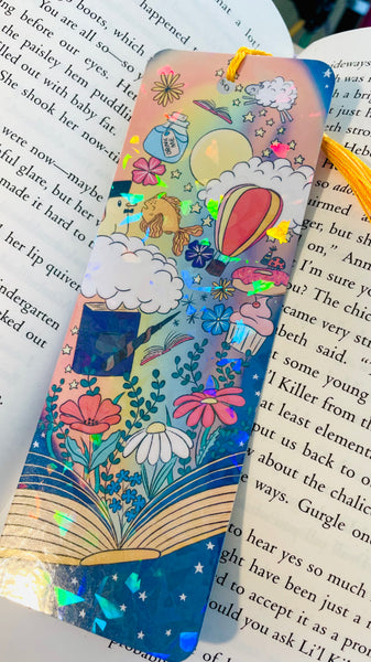 Rainbow illustrated bookmark 