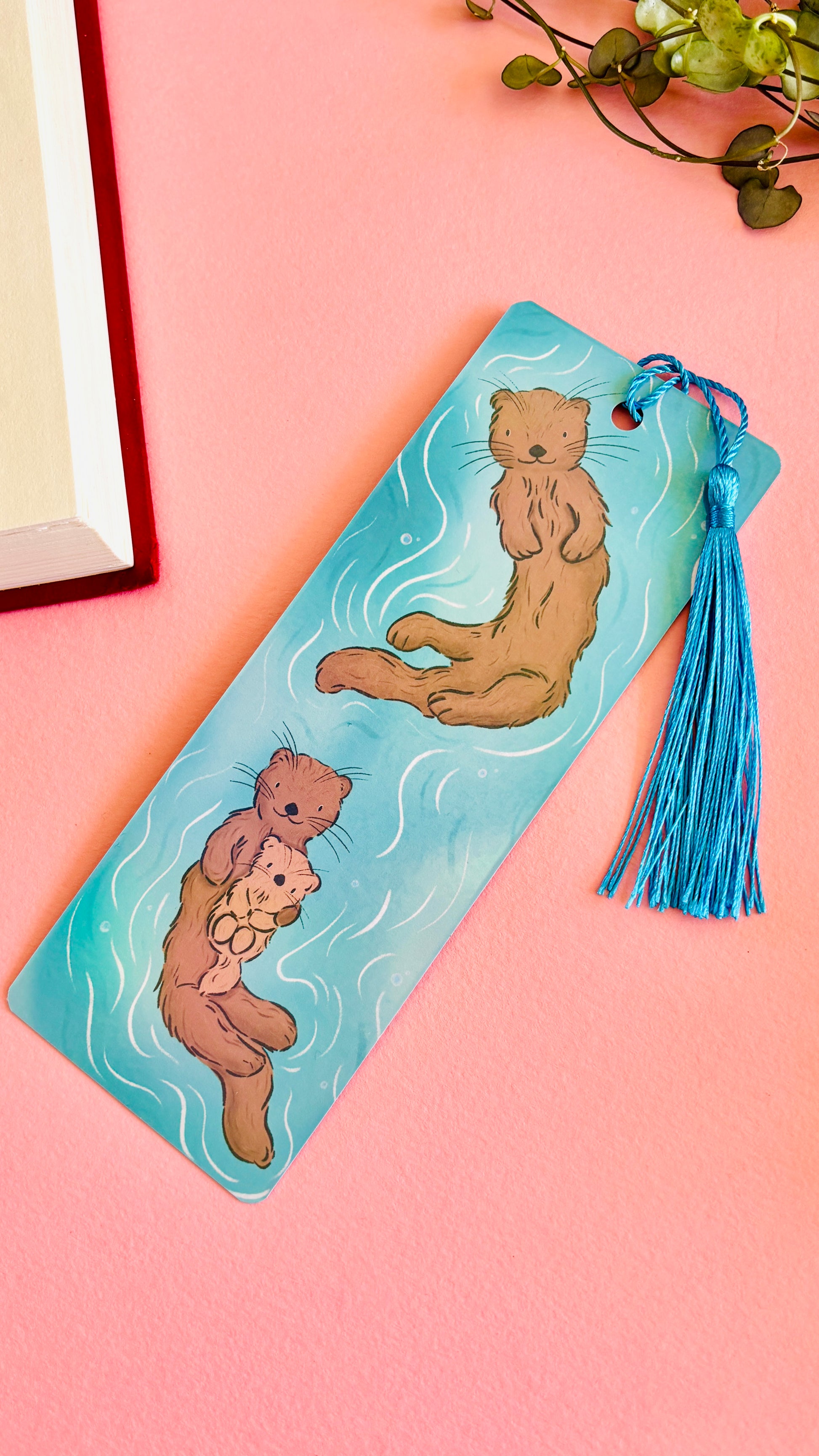 Otter art bookmark 