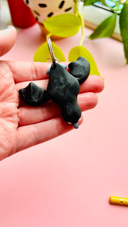 Charlie Crow Keyring- 3D Printed Bird Trinket