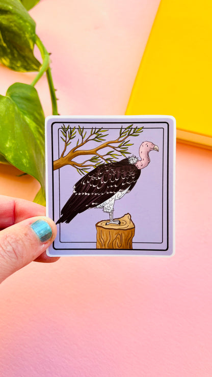 Rüppel’s Vulture Illustrated Waterproof Sticker- Nature Stationery