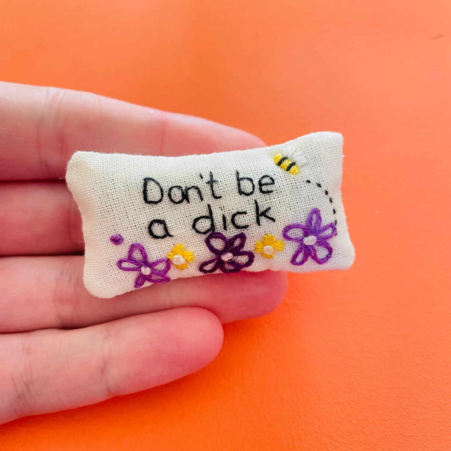 ‘Don’t be a dick’ Pocket profanity- Flowers - Pixiecraft