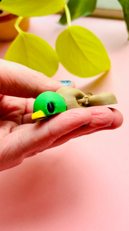 Merlin Mallard Duck Keyring- 3D Printed Bird Trinket
