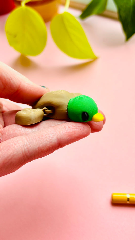 Mallard Duck Keyring- 3D Printed Bird Trinket