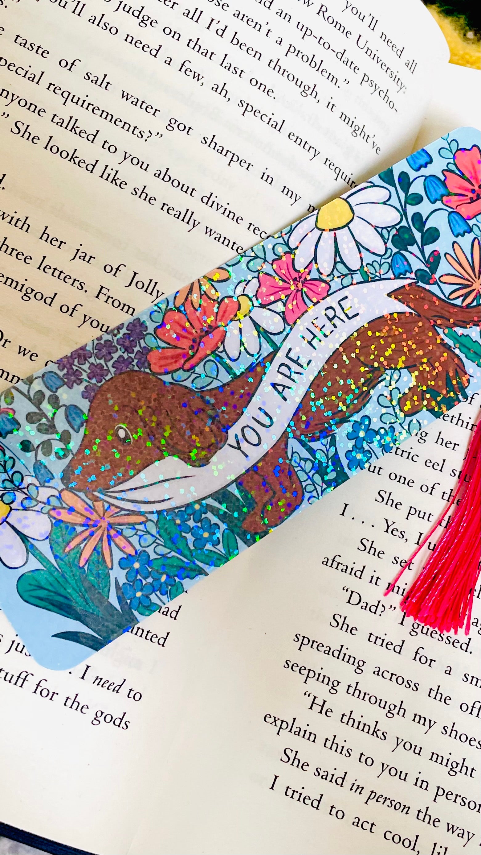 Sausage dog illustrated bookmark 