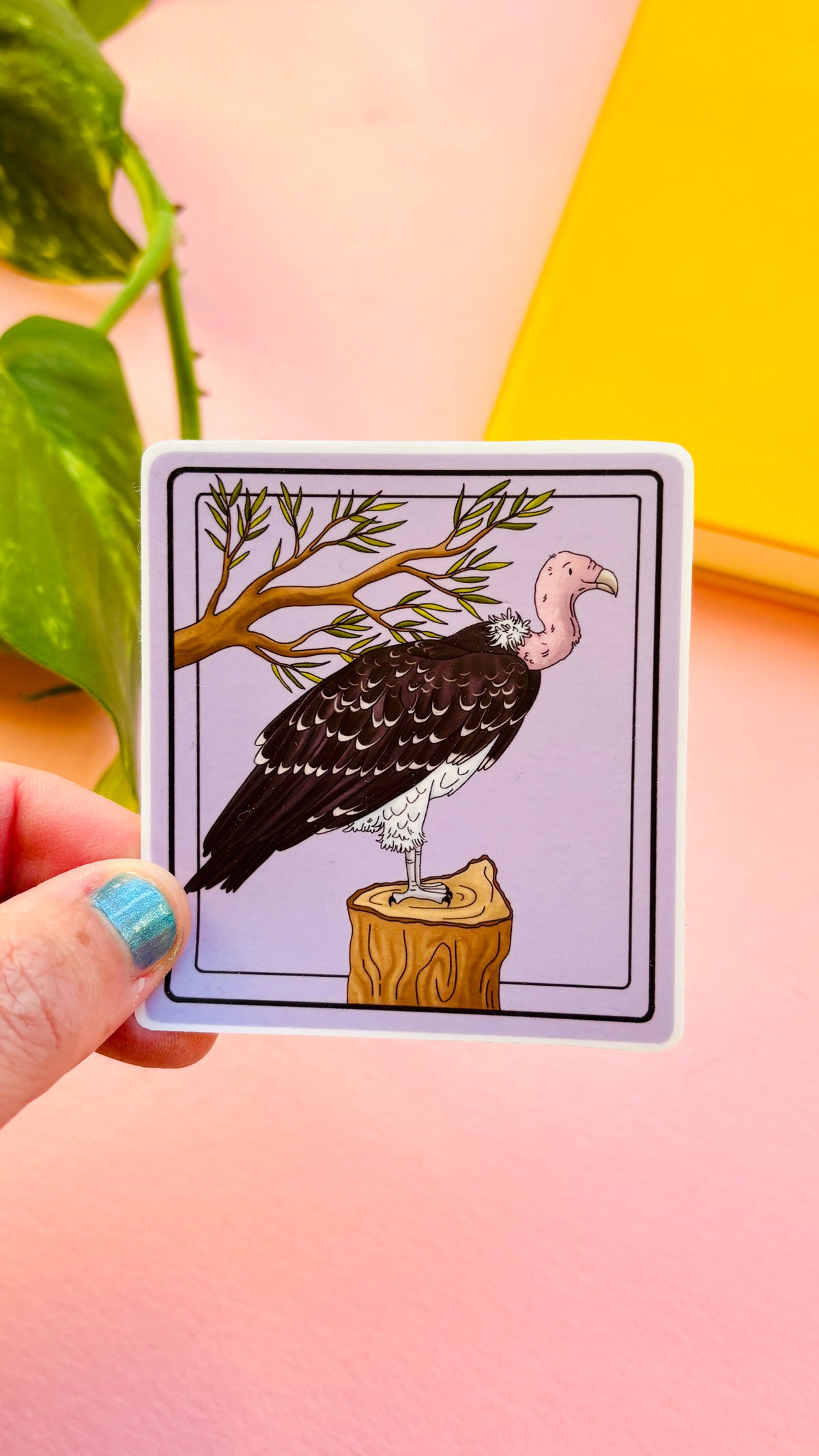 Rüppel’s Vulture Illustrated Waterproof Sticker- Nature Stationery