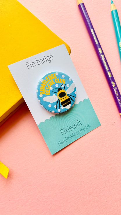 Bumblebee Rescue Club Badge or Magnet- Bee Gifts