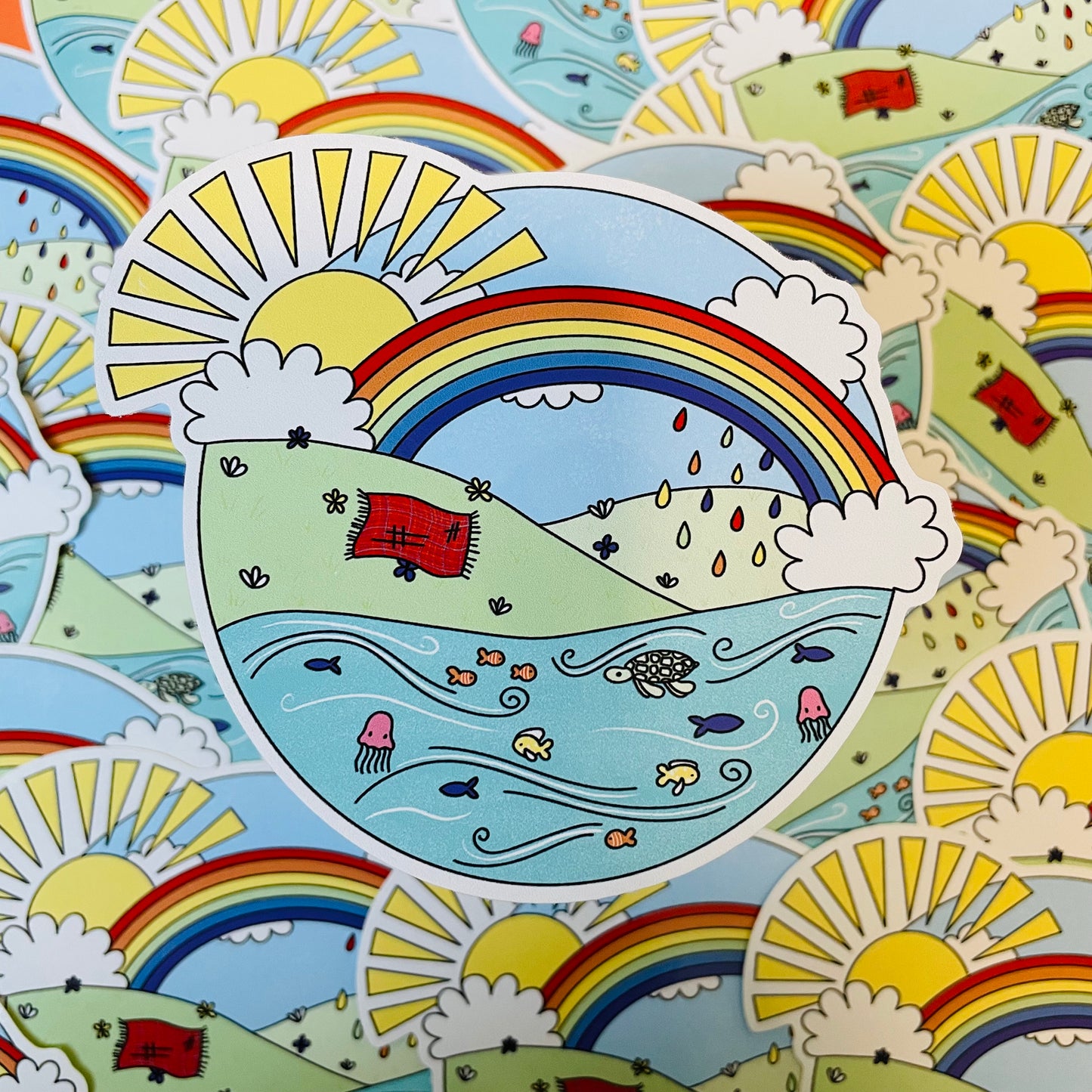 Seaside Picnic Vinyl Sticker - Pixiecraft