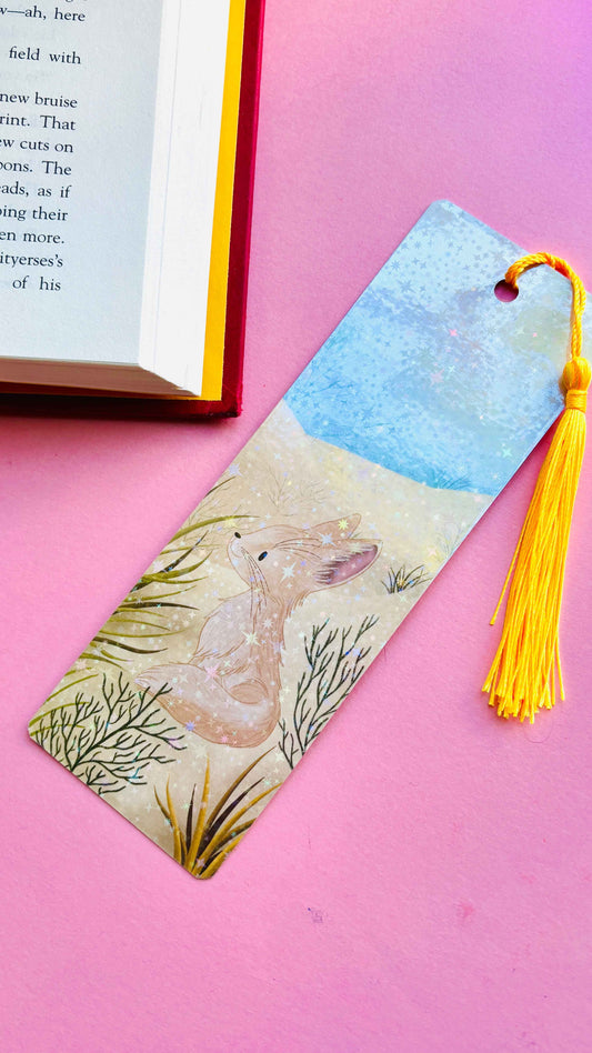 Fennec Fox Gift Holographic Bookmark- Handmade in the UK