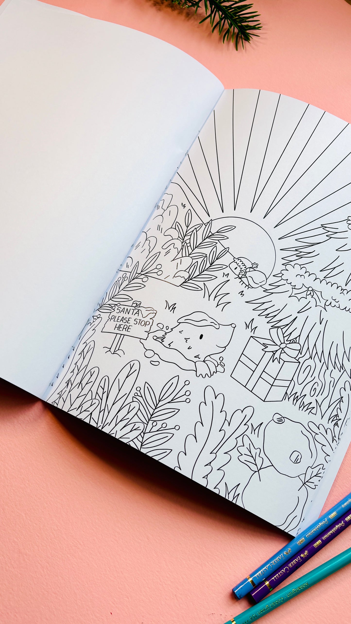 Beautiful woodland Christmas colouring book  perfect eco-friendly holiday gift featuring nature-inspired festive art