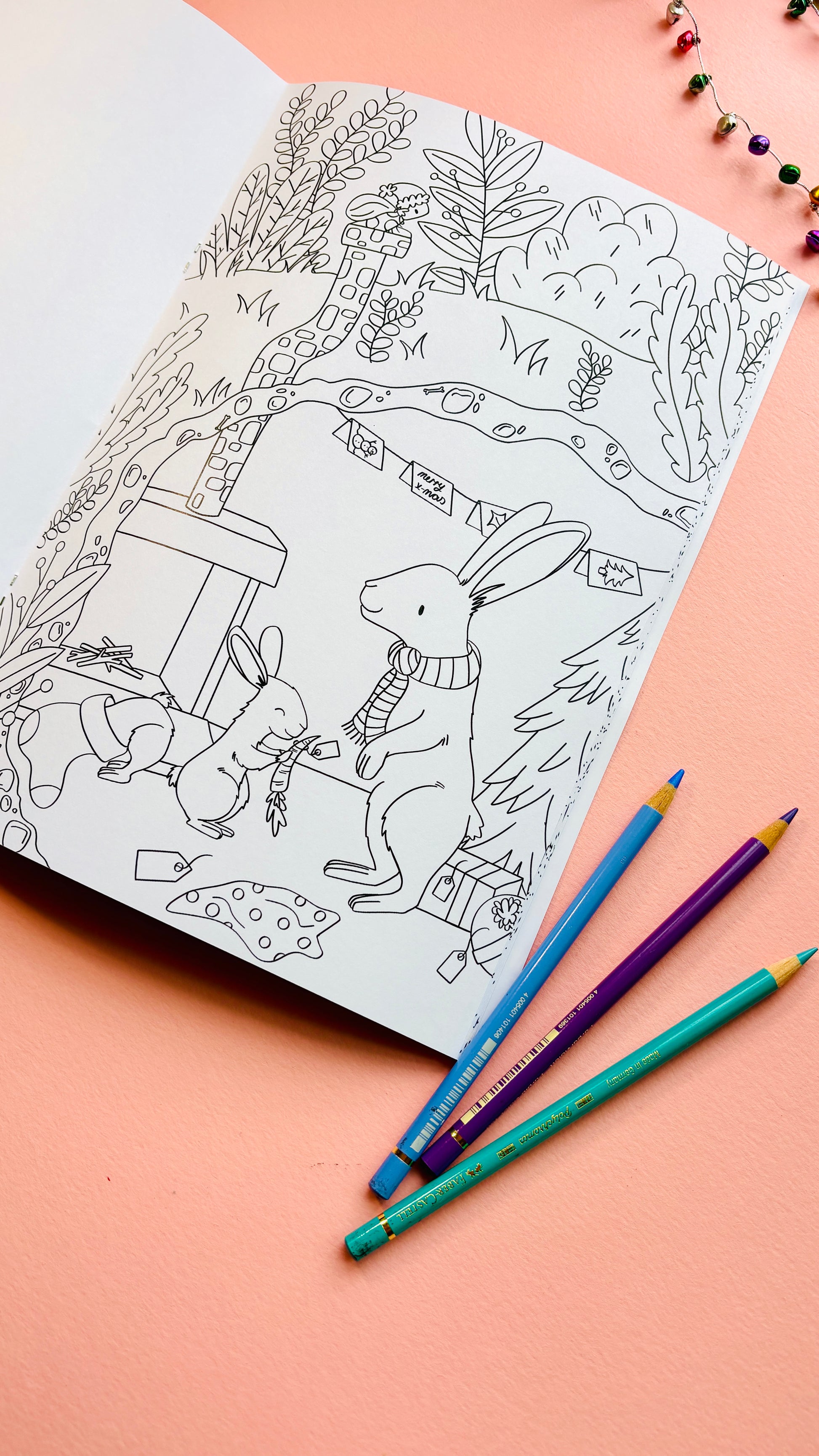 Beautiful woodland Christmas colouring book  perfect eco-friendly holiday gift featuring nature-inspired festive art