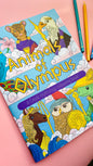 Animals of Olympus: A Greek Mythology Colouring Book for adults and kids with hand drawn colouring pages, single sided, heavy weight paper. This educational colouring book is great for home educators and homeschoolers. 