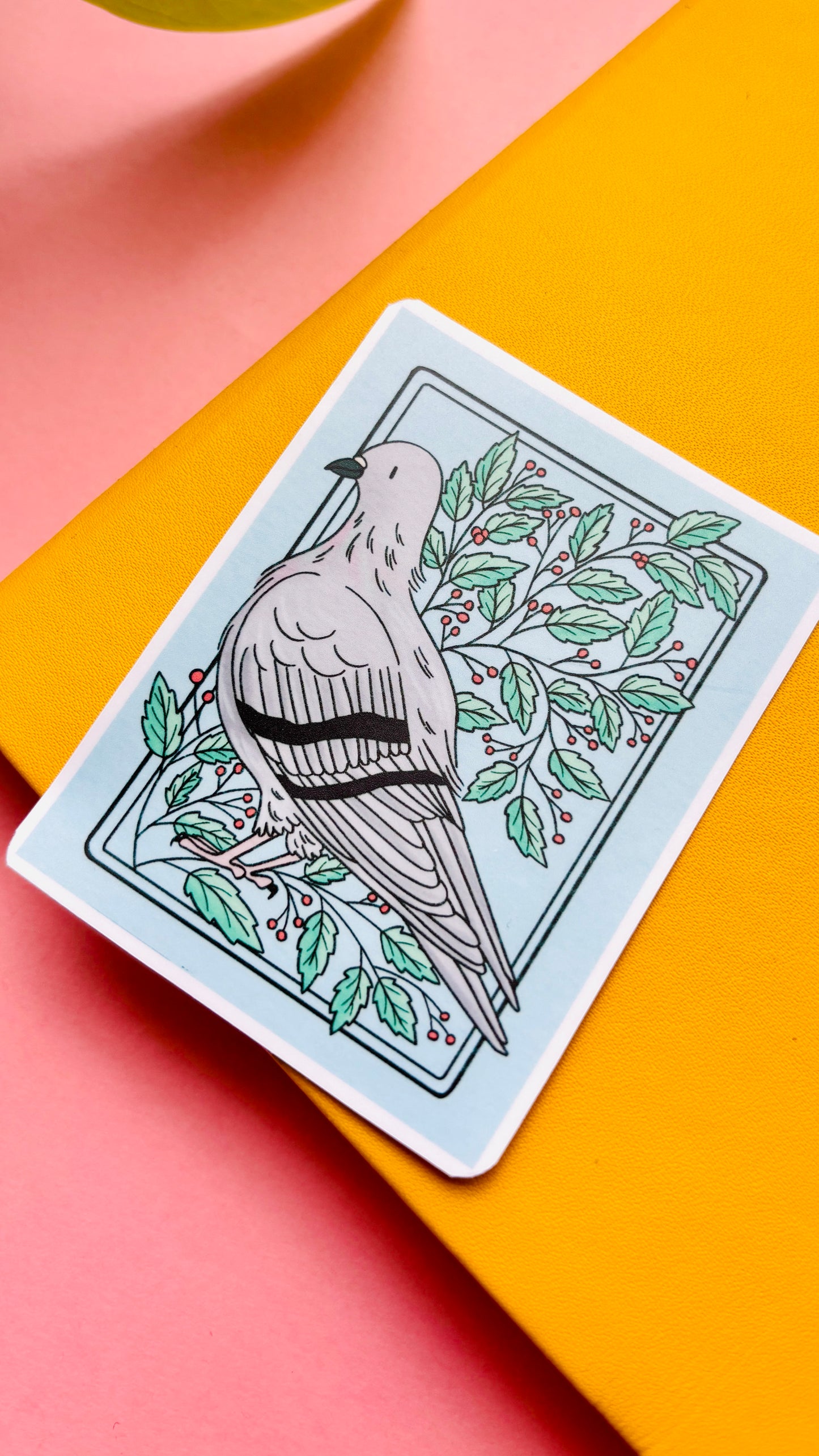 Pigeon Botanical Waterproof Sticker