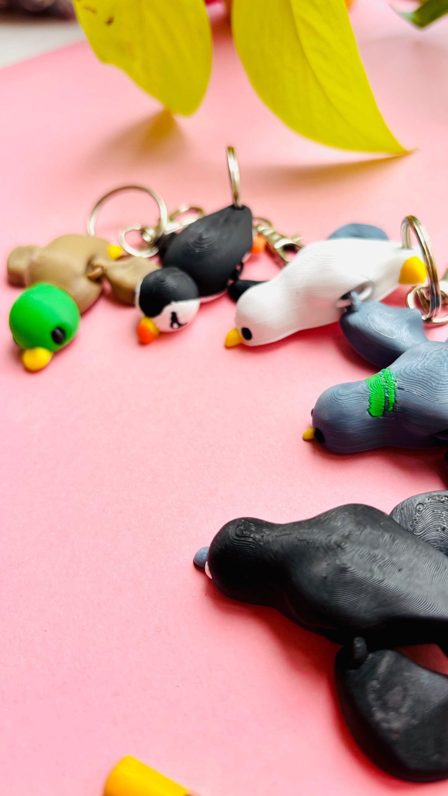 Pearl the Puffin Keyring- 3D Printed Bird Trinket