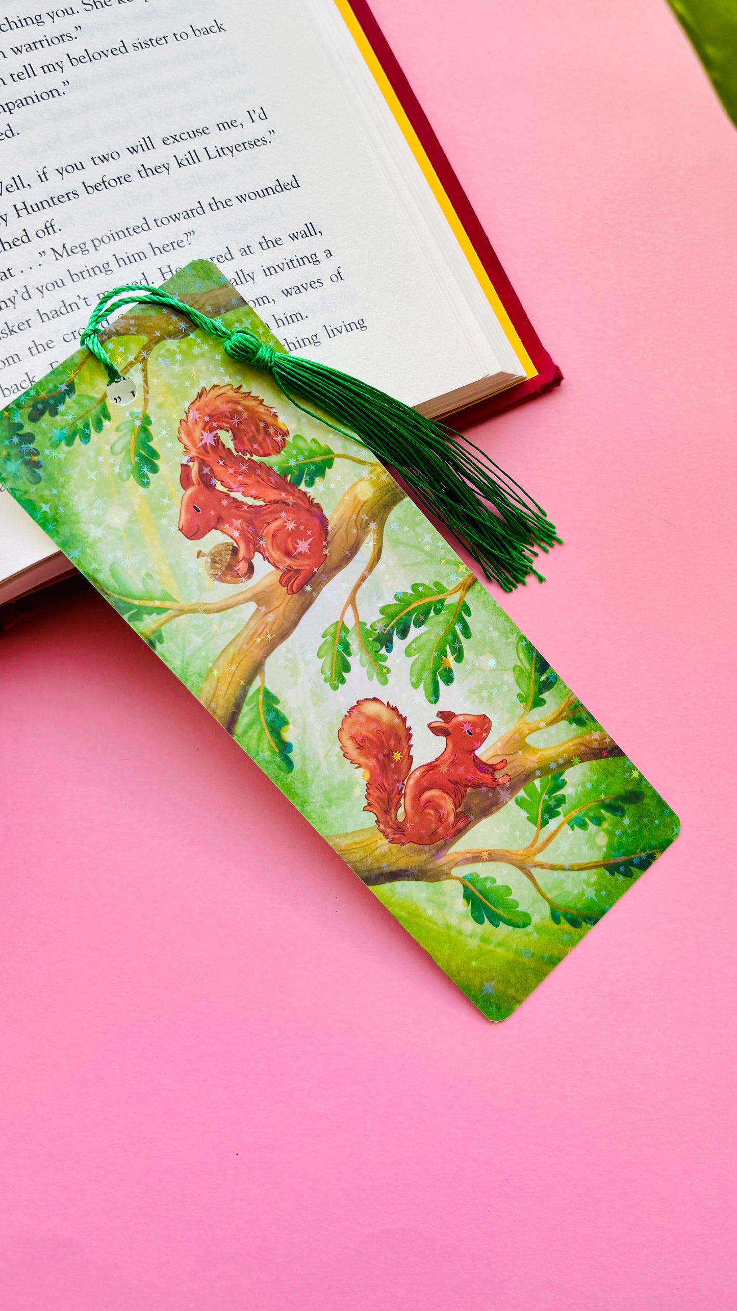 Red Squirrel Gift Holographic Bookmark