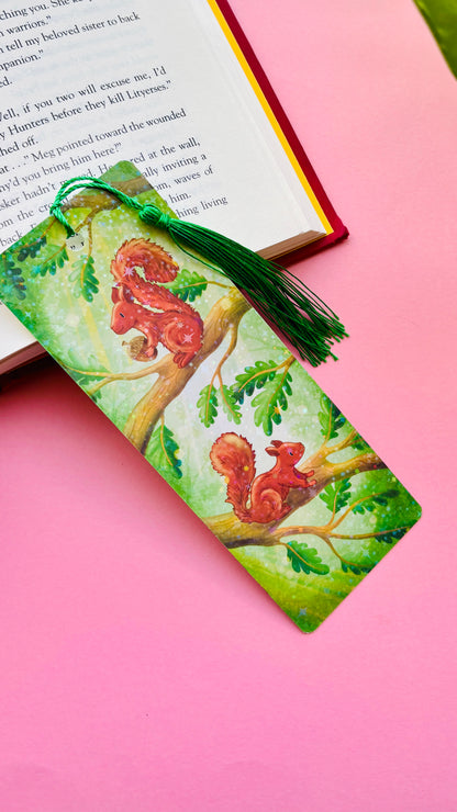 Red Squirrel Gift Holographic Bookmark