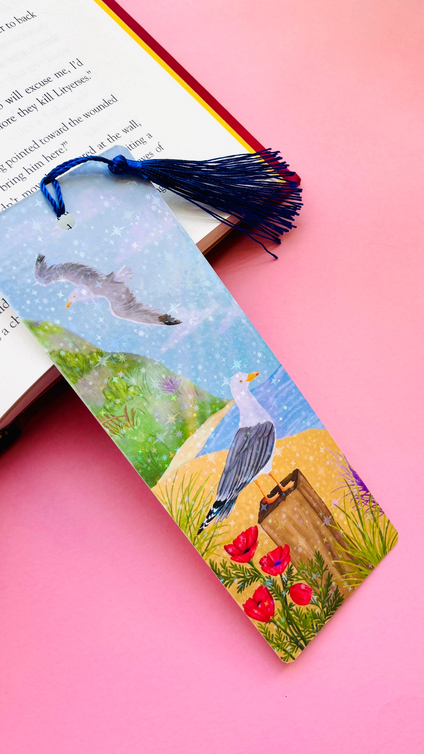 Herring Gull Gift Holographic Seagull Bookmark