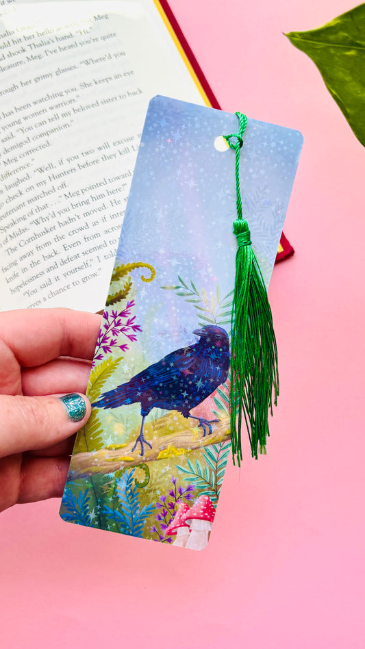 Carrion Crow Gift Holographic Bookmark