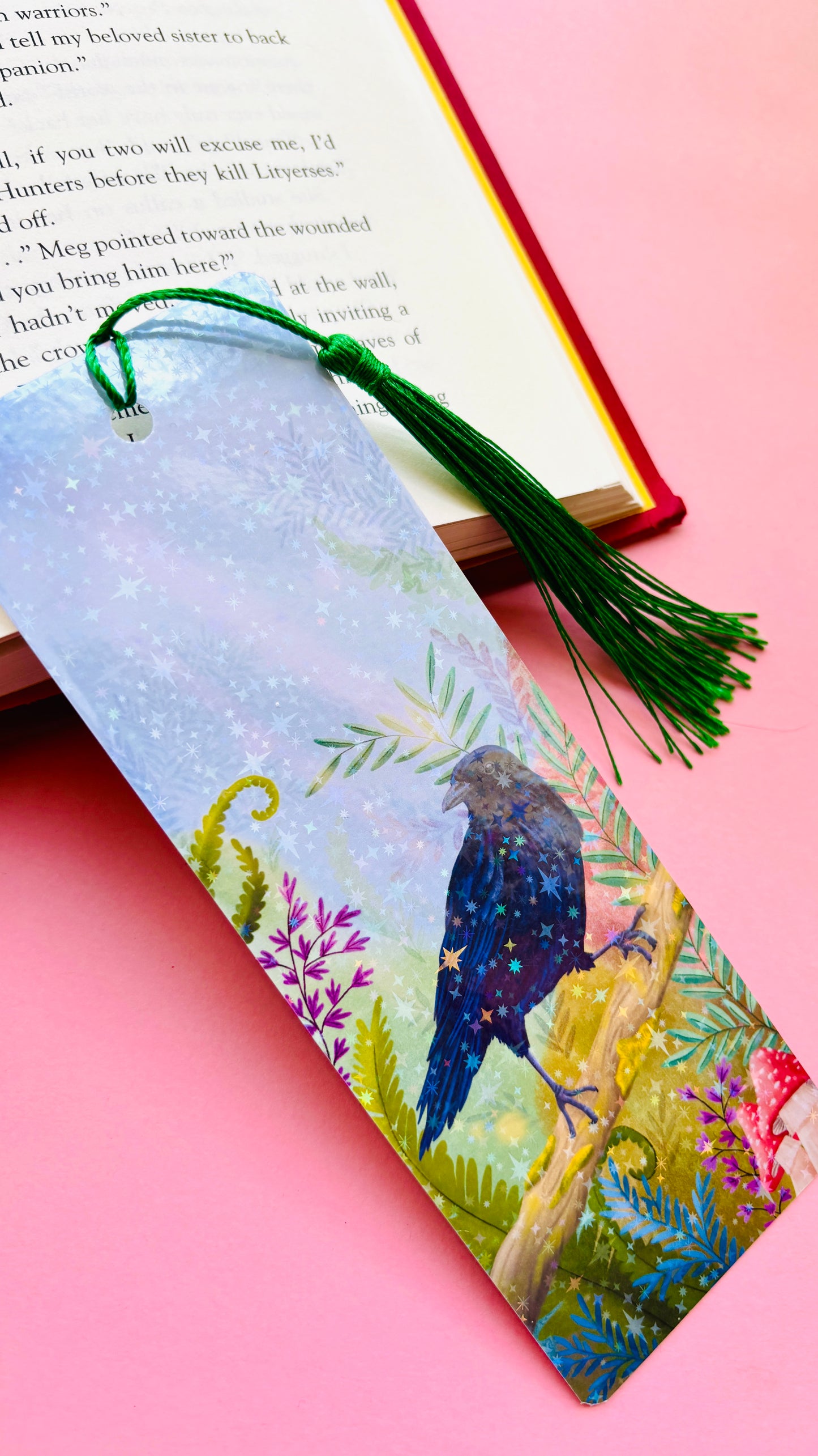 Carrion Crow Gift Holographic Bookmark