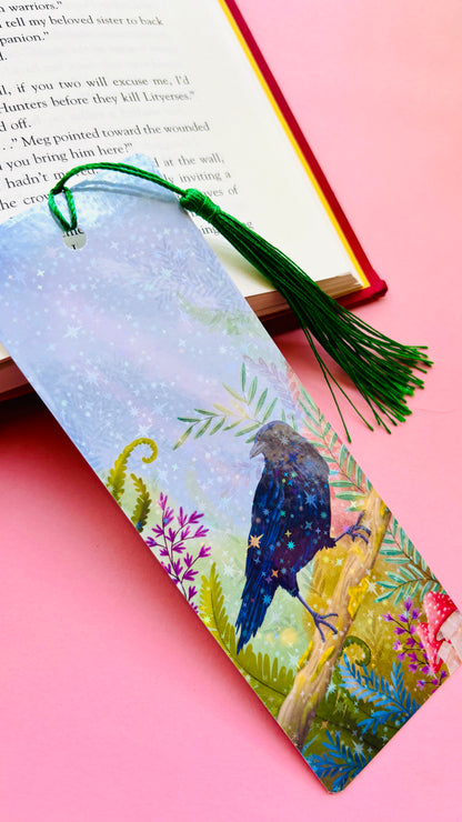 Carrion Crow Gift Holographic Bookmark