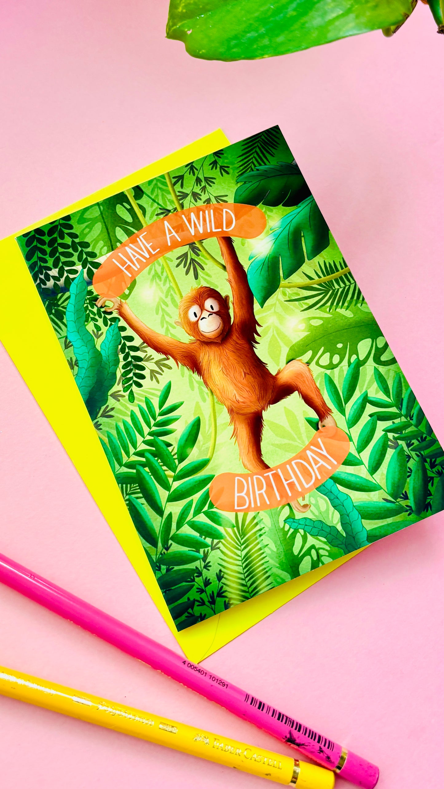 Orangutan Birthday Card- Wildlife Art Card