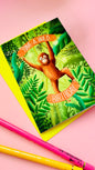 Orangutan Birthday Card- Wildlife Art Card