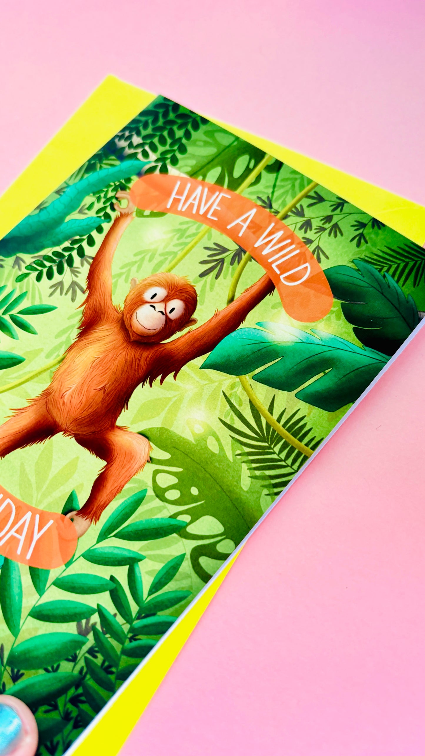 Orangutan Birthday Card- Wildlife Art Card