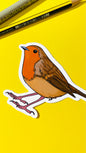 Robin Illustrated Vinyl Sticker