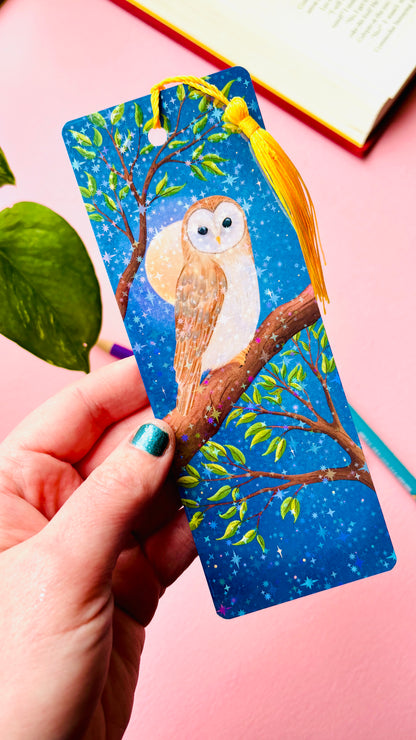 Barn Owl Holographic Bookamark