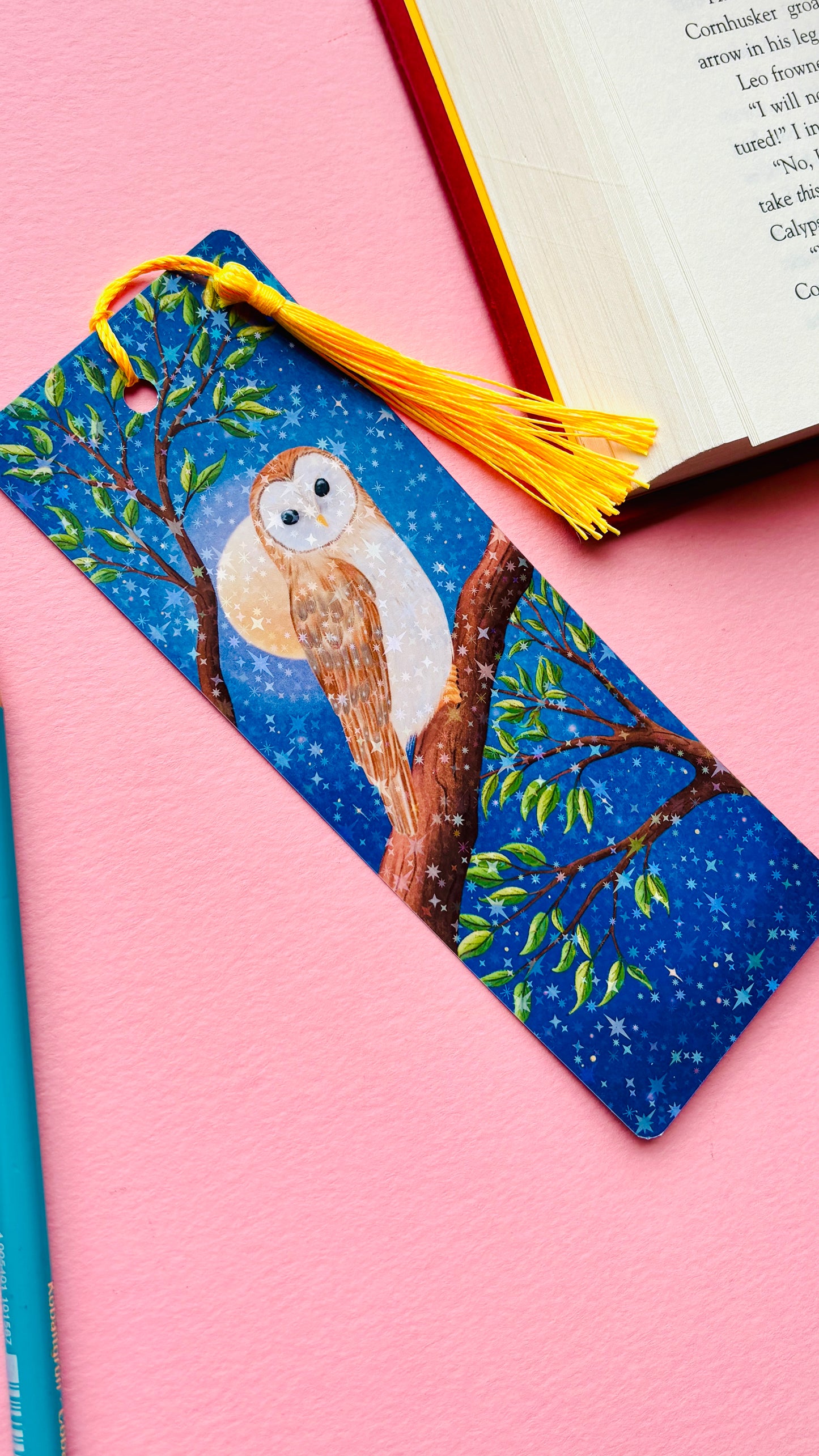 Barn Owl Holographic Bookamark