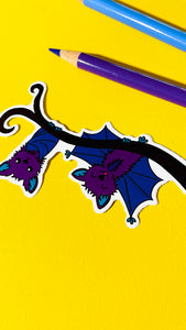 Bat Illustrated Vinyl Sticker