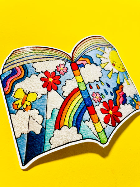 Stitchy Rainbow Book Hand Embroidery Sticker