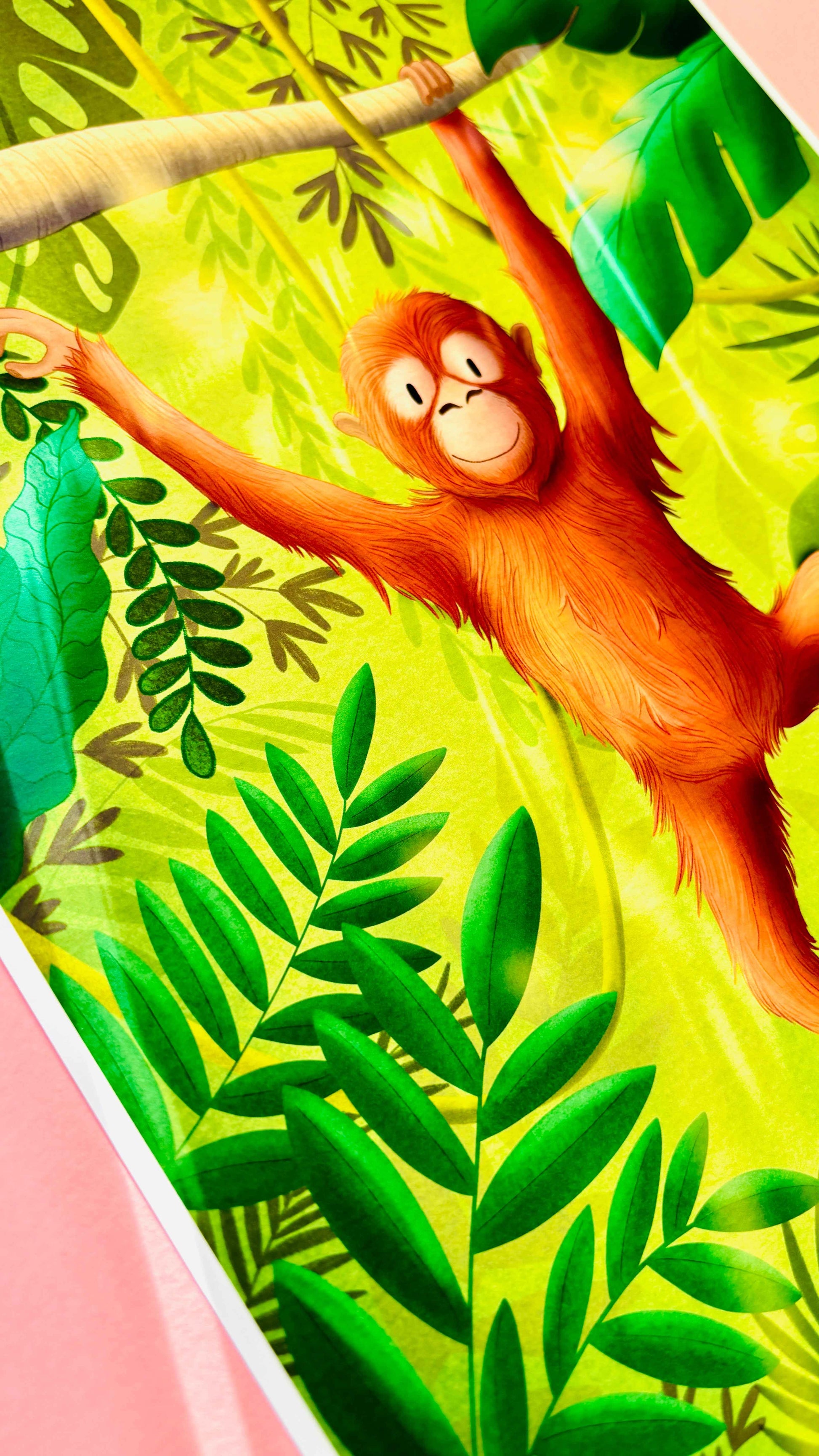 Orangutan Art Print – Whimsical Jungle Wall Art