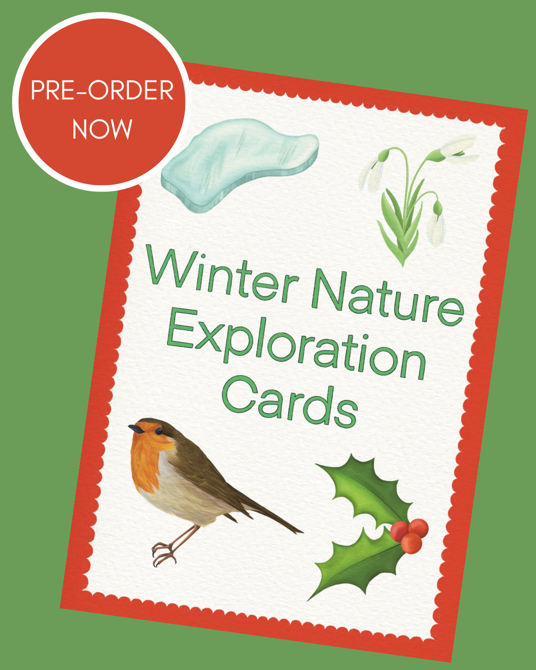 PRE-ORDER Winter Nature Scavenger Hunt Cards for Kids | Eco-Friendly Outdoor Christmas Gift
