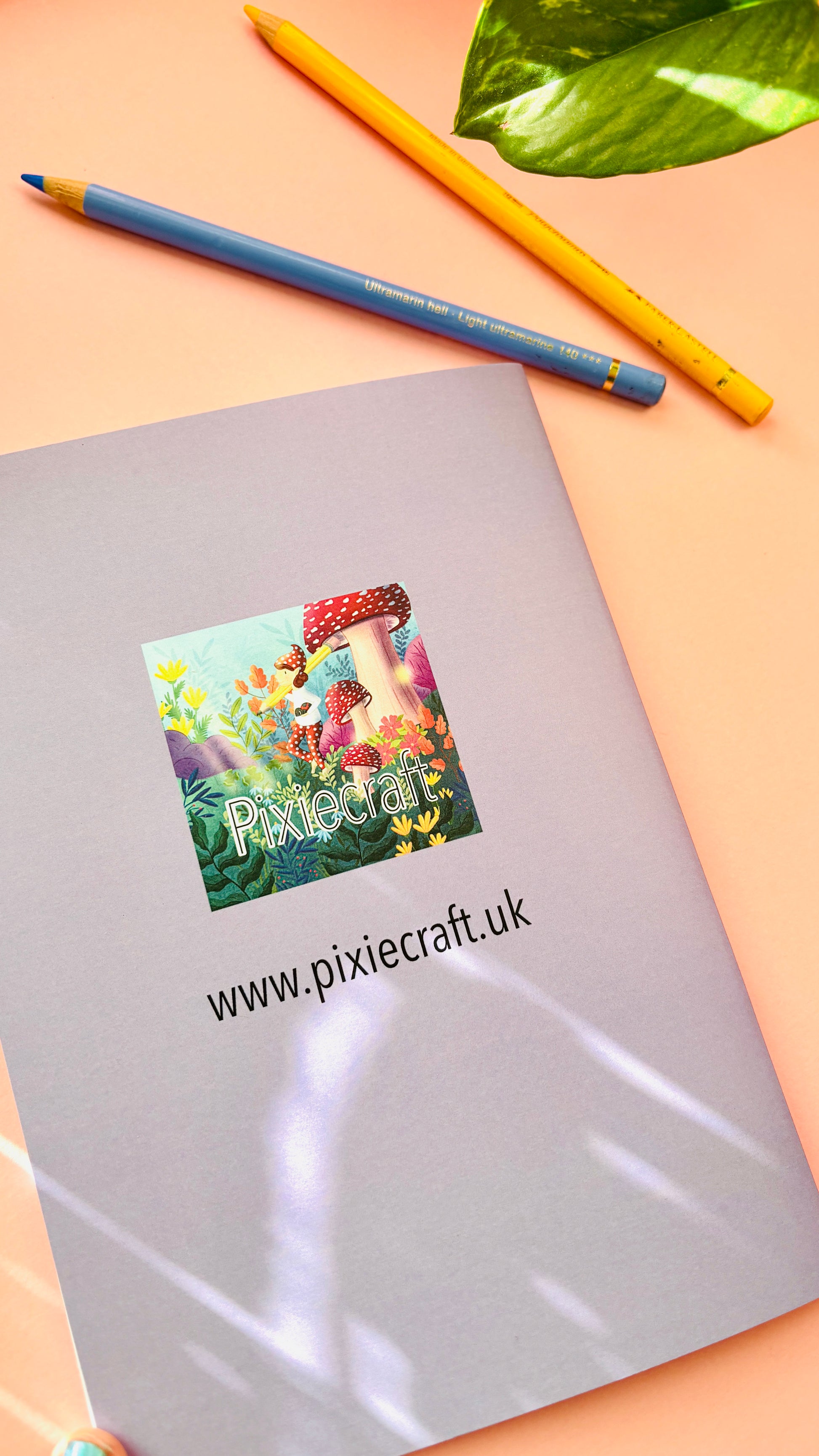 Reverse of nature notebook in purple