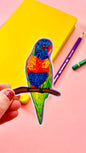 rainbow lorikeet bird parrot illustrated vinyl sticker