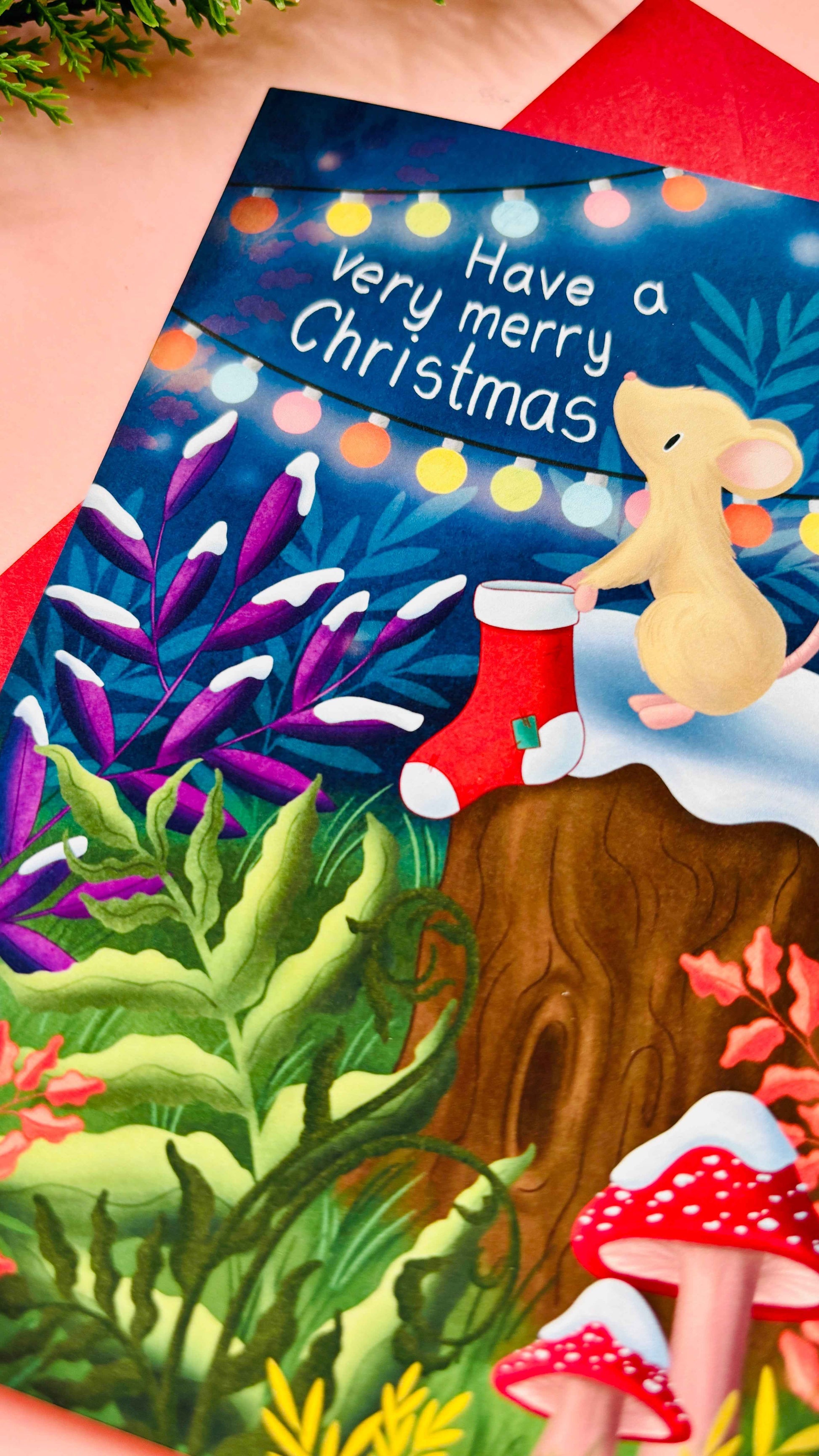 Woodland Mouse Christmas Card
