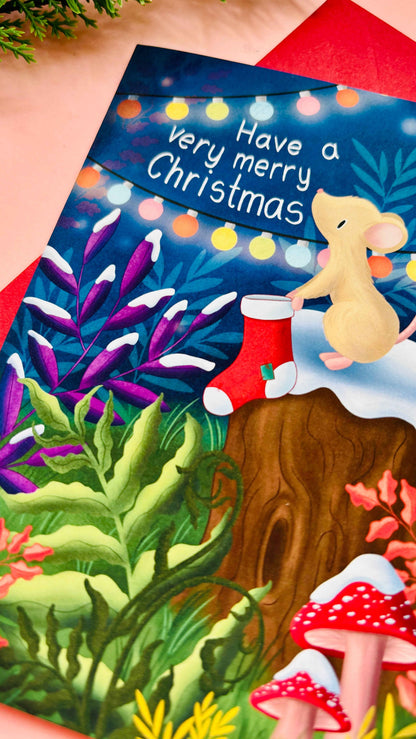 Woodland Mouse Christmas Card