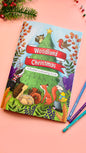 Woodland Christmas colouring book for kids and adults  festive nature-themed colouring pages with forest animals, trees, and holiday scenes