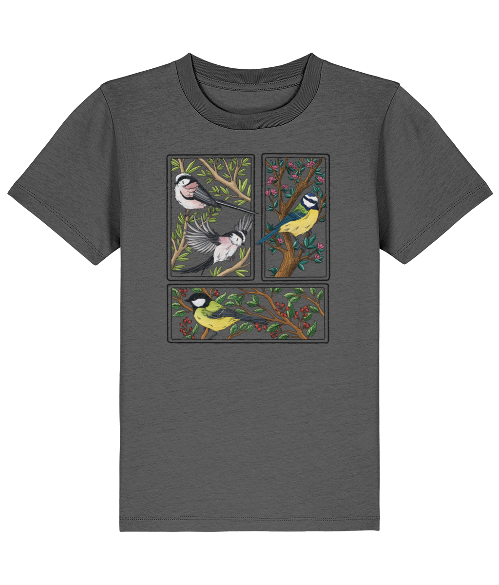 Tit British Birds Kids Organic Cotton T-Shirt