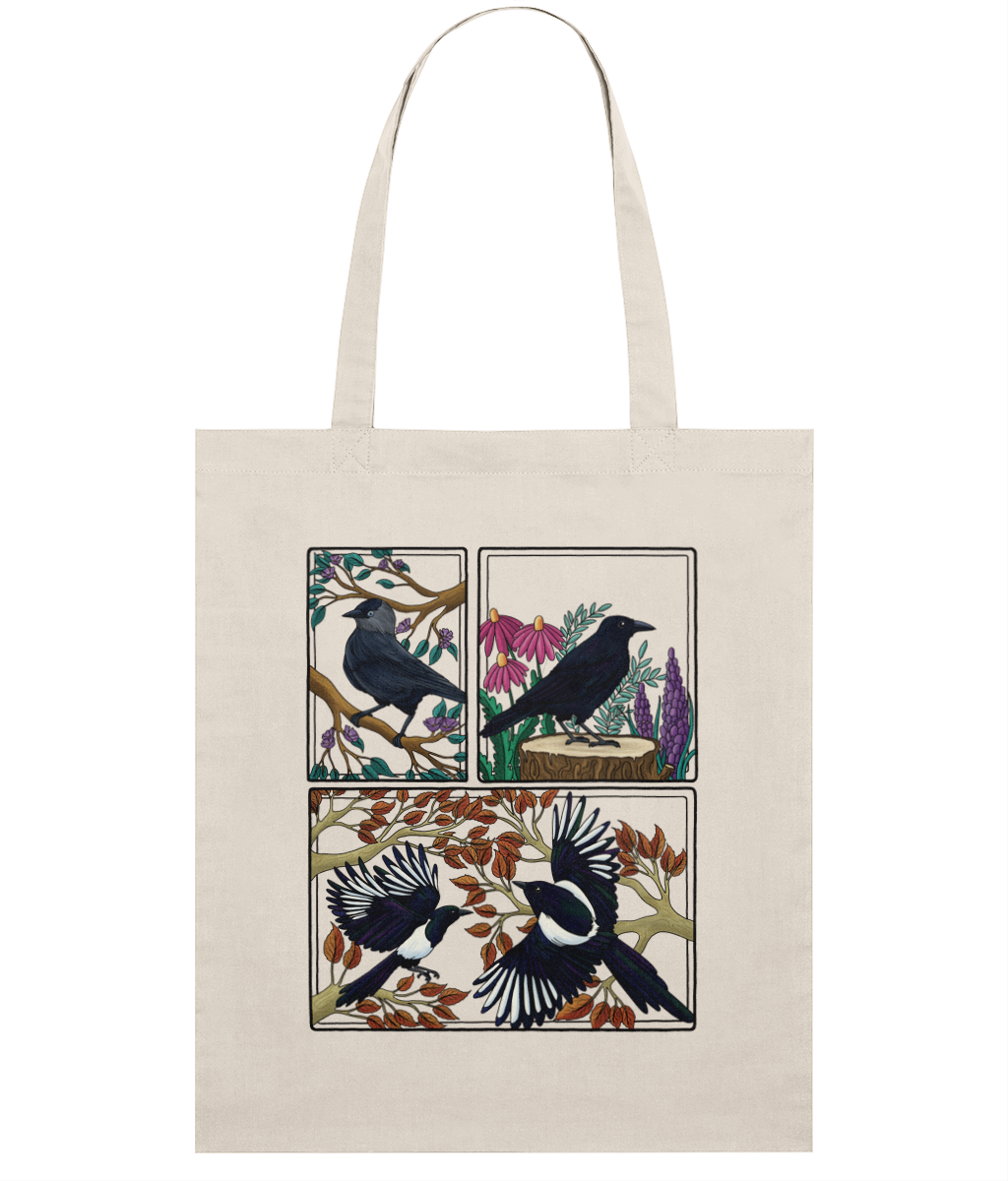 Corvid British Birds Tote Bag