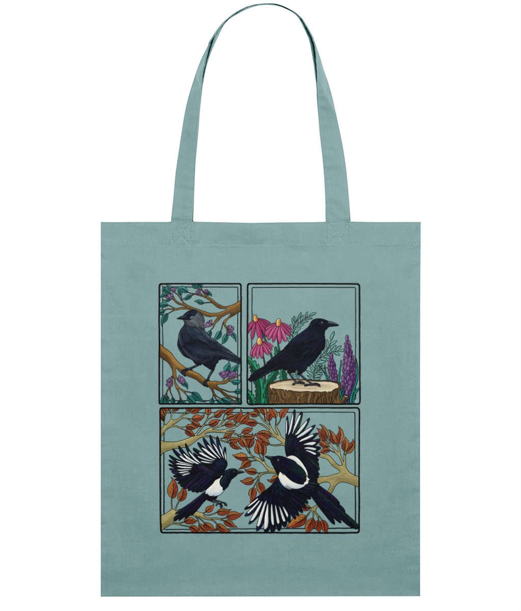 Corvid British Birds Tote Bag