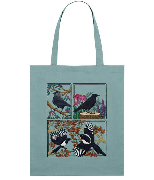Corvid British Birds Tote Bag