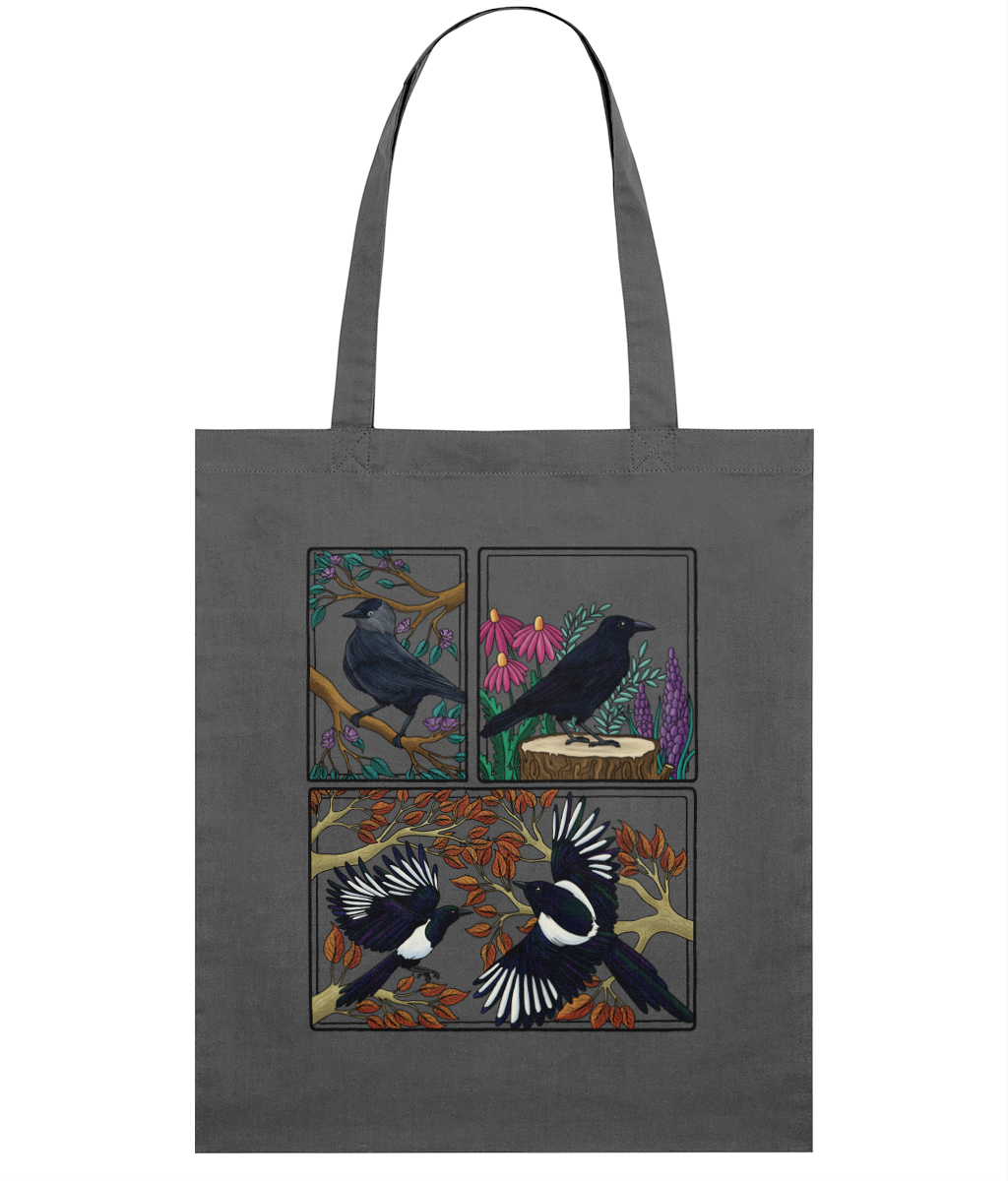Corvid British Birds Tote Bag